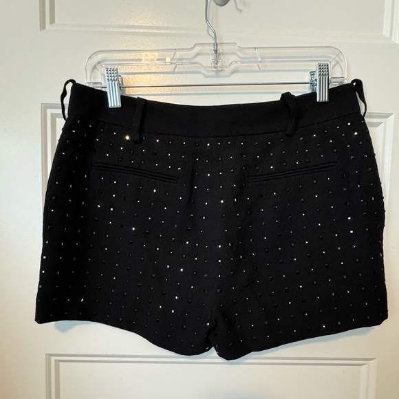 Diane Von Furstenberg NAPLES HOT FIX CRYSTAL Shorts Black Size 6 - Picture 2 of 15